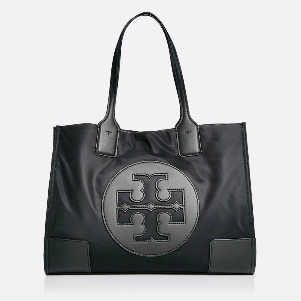 🛍🛍Tory Burch- Ella Mini Tote, Perfect Black, NWT, (13.5”Lx11”Hx4.5”D, drop 7”)